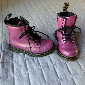 Toddler pink sparkle Dr Martens